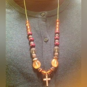 Modern Classic Cross Bead Necklace